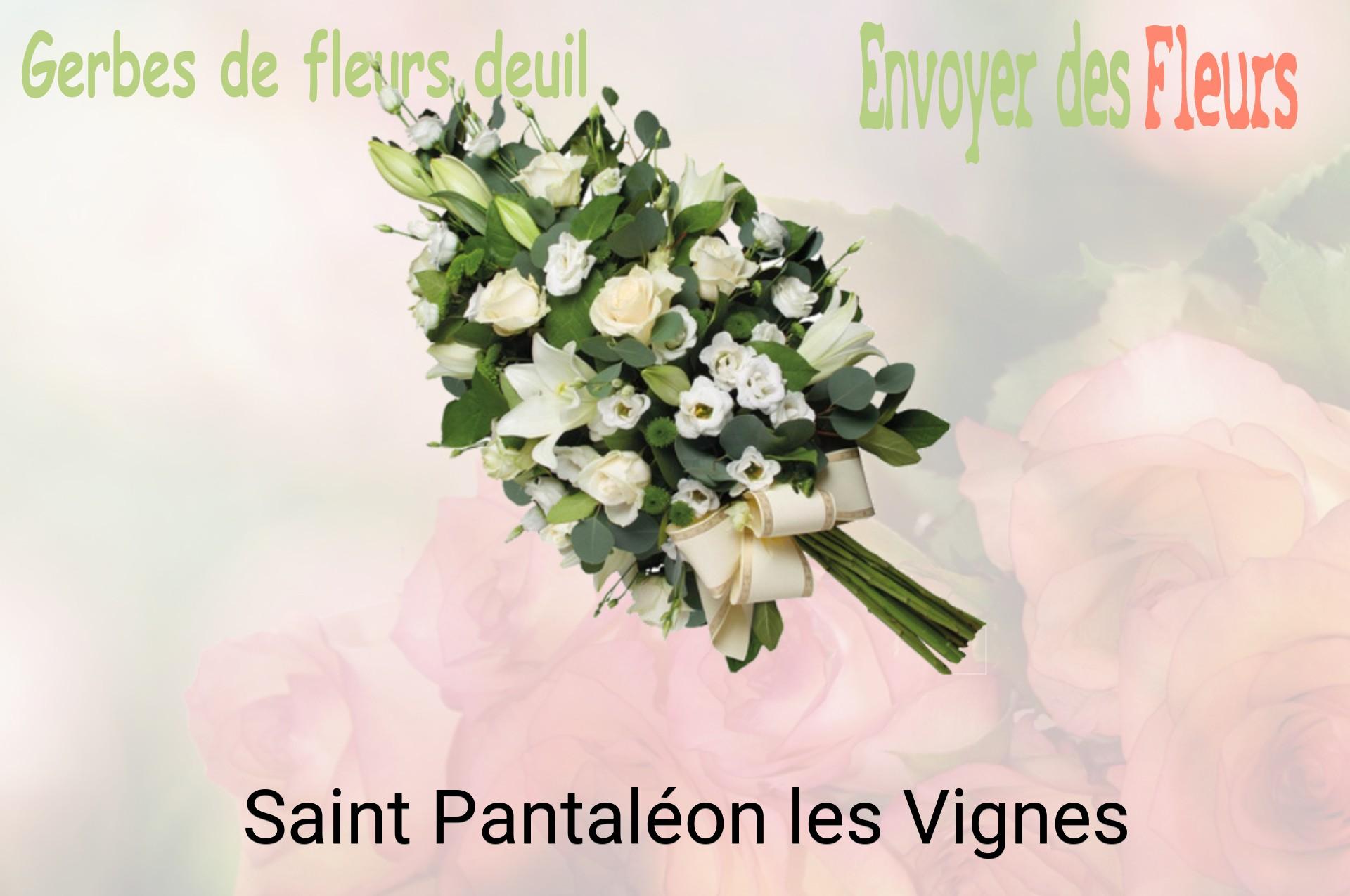 Gerbe de fleurs de deuil livrée à Saint-Pantaléon-les-Vignes